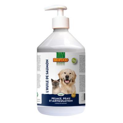 Biofood - Huile de saumon pour chien et chat : 500ml