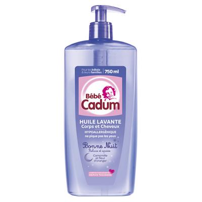 Huile Lavante Corps Et Cheveux B&eacute;b&eacute; Cadum Bonne Nuit 750ml