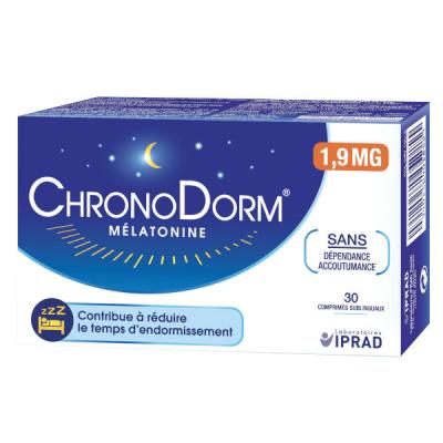 ChronoDorm M&eacute;latonine 1,9 mg 30 Comprim&eacute;s Sublinguaux lot de 2 bo&icirc;tes