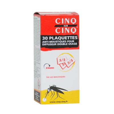 Cinq sur cinq recharge tablette pour diffuseur 30 plaquettes