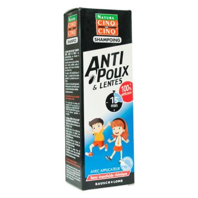 Shampooing Anti Poux Et Lentes + Applicateur 100ml Cinq Sur Cinq