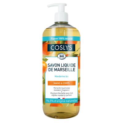 Savon liquide de marseille mandarine bio 1L Mains et corps Coslys