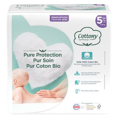 Cottony Couches avec du Coton Bio 24 Couches Taille 5 (11-25 kg)