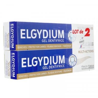 Elgydium Dentifrice Multi-actions Complet duo 2X75ml 