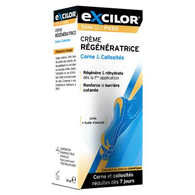 Excilor - cr&egrave;me r&eacute;g&eacute;n&eacute;ratrice anti-callosit&eacute;s pour les pieds - 50ml