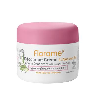 Florame D&eacute;odorant Cr&egrave;me Hypoallerg&eacute;nique &agrave; l'Aloe Vera, 50g