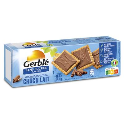 Biscuits chocolat lait sans sucres ajout&eacute;s, Gerbl&eacute; (126 g)