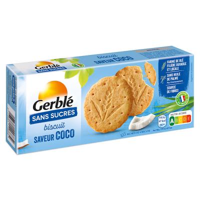 Biscuits Coco Sans Sucres Gerble - Le Paquet De 12 - 132 G
