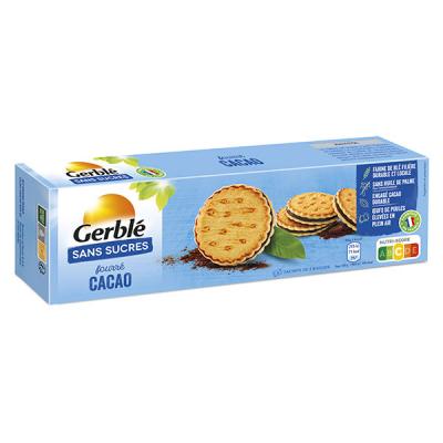 Biscuits Fourr&eacute;s Cacao Sans Sucres Gerble - Le Paquet De 12 - 185 G