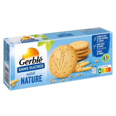 Biscuits sabl&eacute;s nature sans sucres, Gerbl&eacute; (132 g)