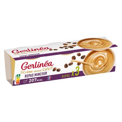 Repas Minceur Cr&egrave;me Caf&eacute; Gerlinea - Les 3 Coupelles De 210 G