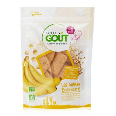 Good Go&ucirc;t Biscuits aux C&eacute;r&eacute;ales D&egrave;s 8 Mois Bio Carr&eacute;s Banane 50g