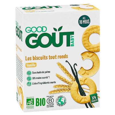 Good Go&ucirc;t Biscuits Tout Ronds Vanille +10m Bio 80g