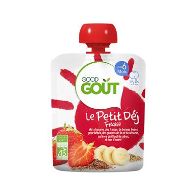 Good Go&ucirc;t Le Petit D&eacute;j Fraise d&egrave;s 6 Mois Bio 70 g - Gourde 70 g