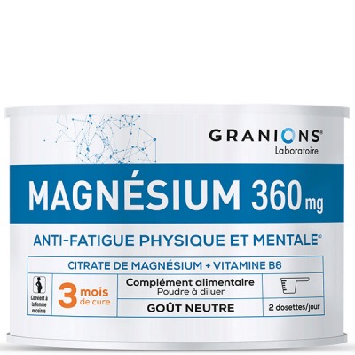 GRANIONS Magn&eacute;sium 360mg Fatigue physique et mentale poudre 360 mg