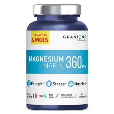 Granions Magn&eacute;sium Marin 360mg - Format Eco 6 Mois - 180 Comprim&eacute;s