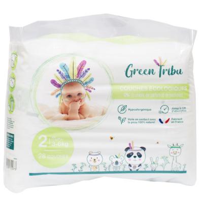 Green Tribu Couches &Eacute;cologiques Taille 2 3-6 kg 28 Unit&eacute;s