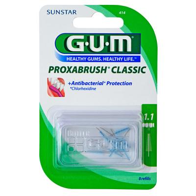 GUM n&deg;414 Brossettes interdentaires proxabrush classic 1mm x 8