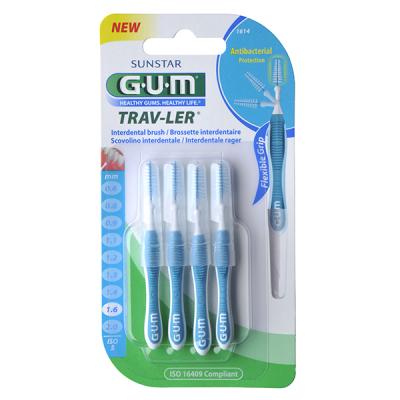 Gum TRAV-LER 1614 - Brossettes Interdentaires 1.6mm, 4 unit&eacute;s