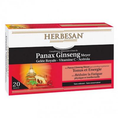 Panax ginseng meyer 20 ampoules de 15ml