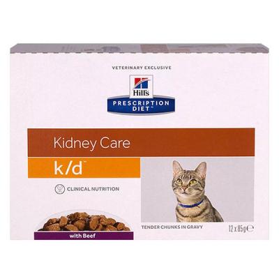 Hill's Prescription Diet k/d, Kidney Care - lot % boeuf : 24 x 85 g