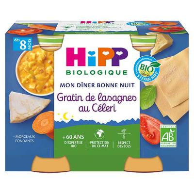Gratin de lasagnes au c&eacute;leri 8M 2x190G Bio