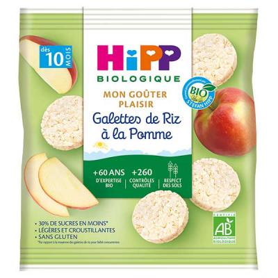 Hipp Bio Mon Go&ucirc;ter Plaisir Galettes de Riz &agrave; la Pomme +10m 30g