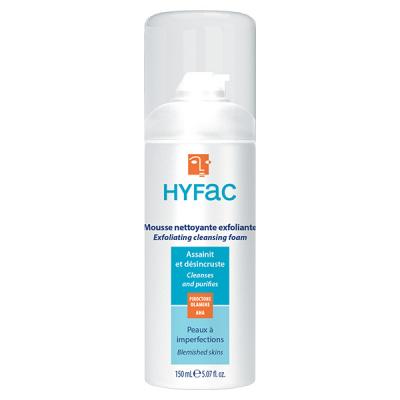 Hyfac Mousse Nettoyante aux AHA Visage 150 ml - Flacon-Pompe 150 ml