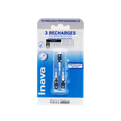 Inava Recharge Noire (ISO 0) - brossette interdentaire