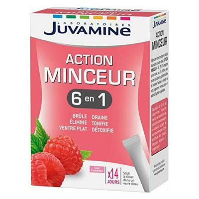 Juvamine Action Minceur 6 en 1 14 Sticks &agrave; Diluer - Bo&icirc;te 14 sticks