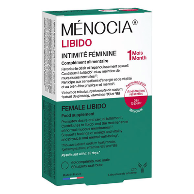 Laboratoire CCD MENOCIA LIBIDO - Compl&eacute;ment Alimentaire pour l'Intimit&eacute; F&eacute;minine, 60 Comprim&eacute;s 