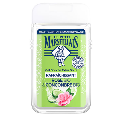 Le Petit Marseillais Gel Douche Extra Doux Rafra&icirc;chissant Rose Concombre 250 ml 