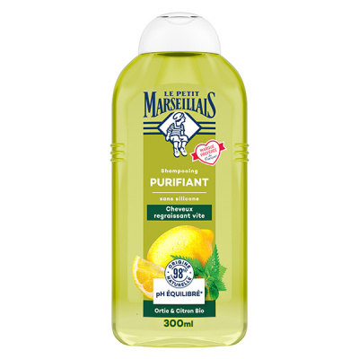Le Petit Marseillais Shampooing Purifiant Ortie Citron Bio 300 ml 
