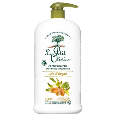 Le Petit Olivier - Cr&egrave;me Douche Extra Douce - Lait d'Argan - Sans Savon 750ml 