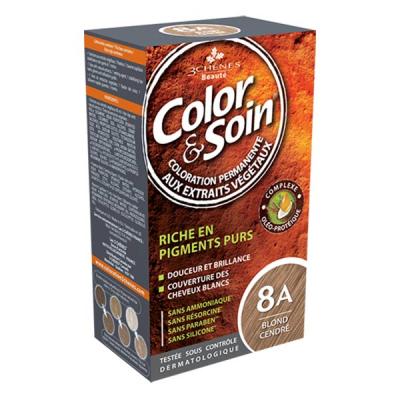 Les 3 Ch&ecirc;nes Color & Soin Coloration Femme - Blond Cendr&eacute; : 8A