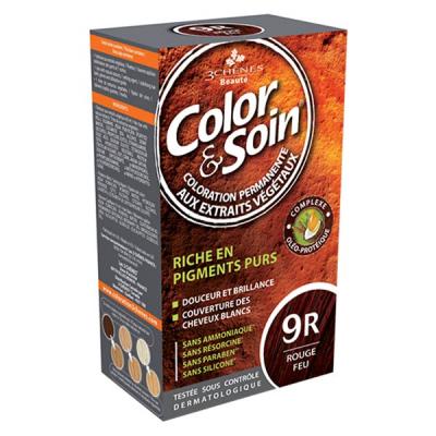 LES 3 CH&Ecirc;NES Color&soin n&deg;9R rouge feu