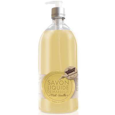 Les Petits Bains de Provence Savon Liquide Miel Vanille 1 litre