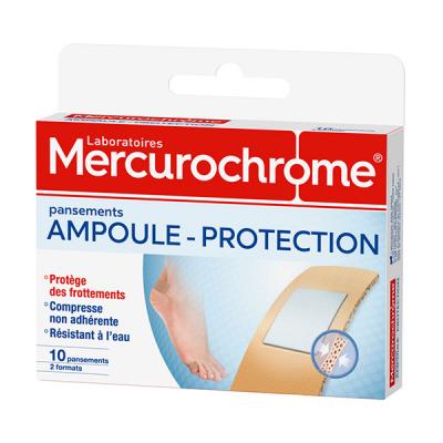 Mercurochrome Pansements Protection Ampoules 2 formats, 10 pi&egrave;ces