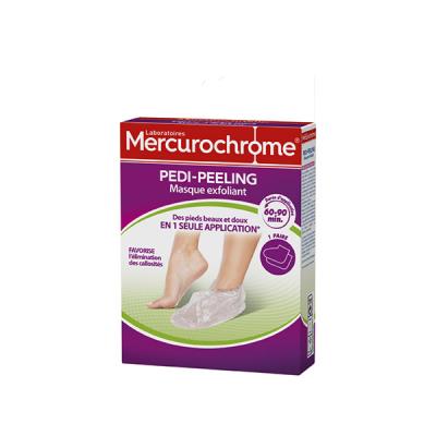 Mercurochrome Pedi-Peeling Masque Exfoliant 2 Unit&eacute;s - Bo&icirc;te 1 paire