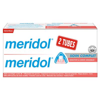 M&eacute;ridol Soin Complet Dentifrice Lot de 2 x 75ml