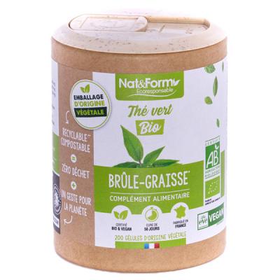 NAT&FORM Ecoresponsable - Th&eacute;vert Bio 200 g&eacute;lules