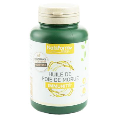 Huile De Foie De Morue 200 Capsules Vitamines A Et D Nat&form Nat&Form