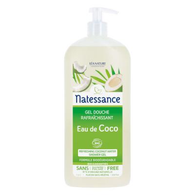 NATESSANCE Gel douche rafraichissant eau de coco flacon 1l