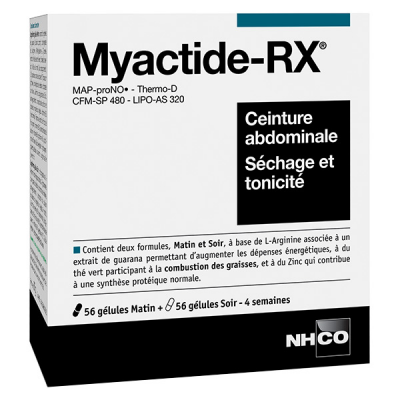 NHCO Myactide Rx ceinture abdominale s&eacute;chage et tonicit&eacute; 112 g&eacute;lules 