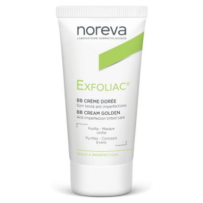 Noreva EXFOLIAC - BB Cr&egrave;me Dor&eacute;e - Peaux &agrave; Imperfections, 30ml