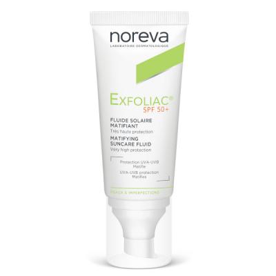 Noreva Exfoliac Fluide Solaire Matifiant Spf50+ 40ml