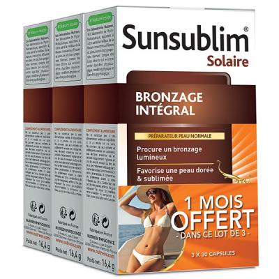 Nutreov Physcience Sunsublim Bronzage Int&eacute;gral Lot de 3 x 30 capsules