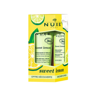 Nuxe Sweet Lemon Crema de Manos y U&ntilde;as 30ml + Stick de Labios 4g