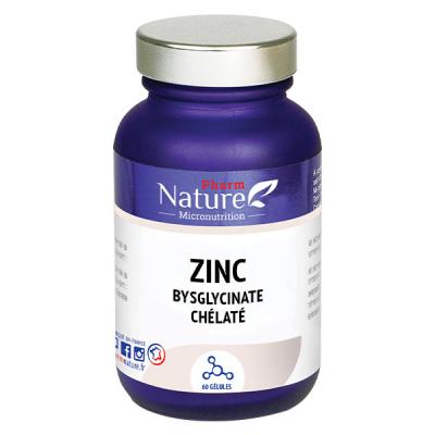 PHARM NATURE MICRONUTRITION Zinc bisglycinate ch&eacute;lat&eacute;pot 60 g&eacute;lules