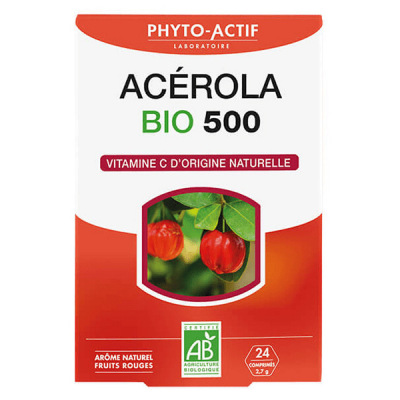 Phyto Actif Acerola Bio 500 - 24 comprim&eacute;s